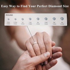 Diamond Sizer Shape Guide Size Kit – Engagement Ring Diamond Size and Shape Kit