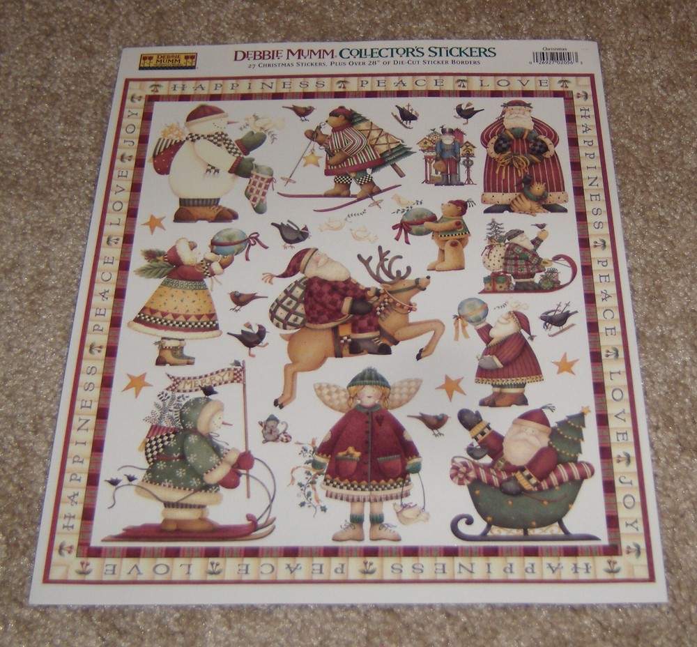 Creative Imaginations Debbie Mumm Collector’s 8×10 Sticker Sheet ~ Christmas