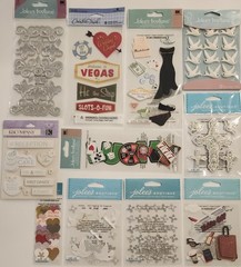 JOLEE’S BOUTIQUE K&Co Creative Touch 11 Packs Scrapbook Stickers VEGAS WEDDING