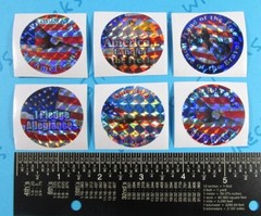 Prismatic Patriot American Flag Round Sticker Mod Lot Of 6
