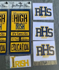 Rosemount High School Irish Stickers Decals Assorted School Spirit Designs