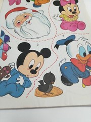Vintage Lot of 3 Disney Babies Minnie Mickey Christmas Stickers Golden Books