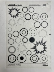 Letraset Symbols 8 Dry Rub Transfer Sheets Advertisers Flashes Arrows Pictograms