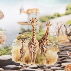 20 Sheets PET Stickers Wild Animals Scrapbooking Sticker for Journal Album Craft