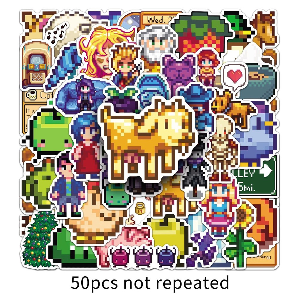 Stardew Valley Stickers Vinyl Decal Skateboard Laptop Luggage Pack Lot 50pcs