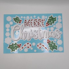Set Of 9 Christmas Stickers With Snowflakes