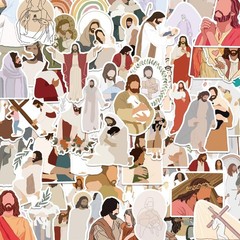 100 Pcs Jesus Stickers Aesthetic Christian Stickers, Religious Cross Faith Wa…