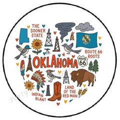 OKLAHOMA STATE ENVELOPE SEALS LABELS STICKERS PARTY FAVORS