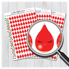 Period Planner Stickers for Diary Calendars, Journals and Scrapbooking