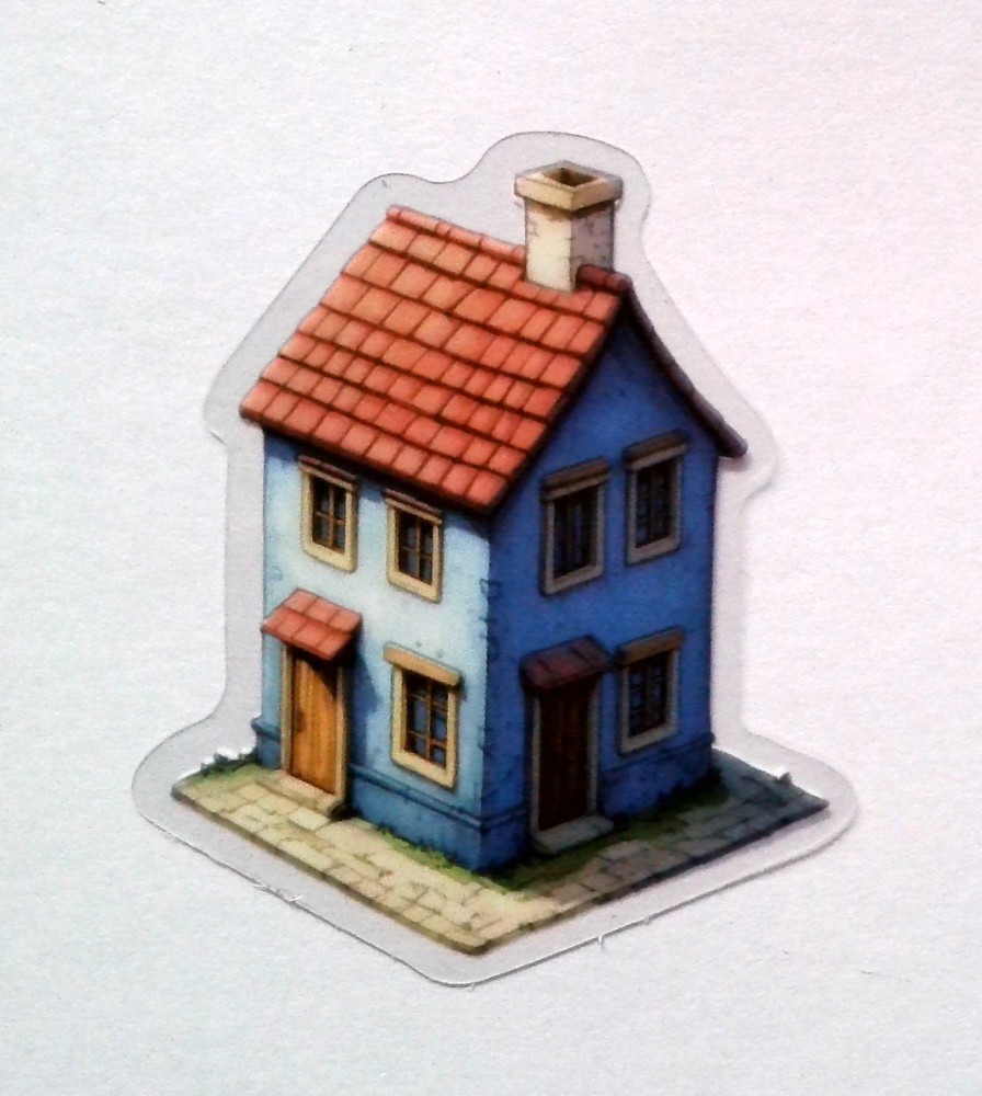 Cottage Style Fairy Tale House Clear Vinyl Decal Sticker Water Resistant Laptop
