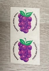 SALE !! Vintage Matte Grape 3M Scratch and Sniff Stickers
