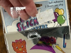 Vintage 1982 CITY SLICKERS Foil Stickers Dress a Cat 2 Sheets CTP Open Package