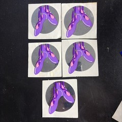 5 SMALL WORLD GREETINGS VINTAGE80’S BALLET SLIPPERS STICKERS 4.25 Ships All
