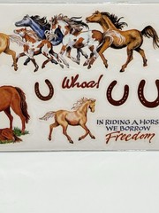 PSX Faster Horses Sticker Sheet 2001 RARE Horse Western Scrapbook NEW!
