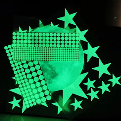 Moon and stars Fluorescent Stickers – Create a Magical Glow in Your Kid’s room