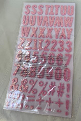NEW ~ AMERICAN CRAFTS ~ THICKERS «MAGGIE» GLITTER FOAM STICKERS ~ PINK ~