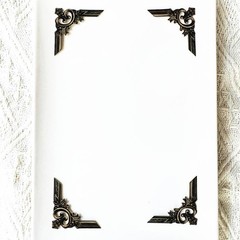 24Pieces Vintage Frame Corner Stickers, Scrapbook Decorative Paper Bronze
