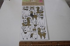 Crafter’s Square Paper Crafts Rub-On Transfers Metallic Llamas Cactus Scrapbook