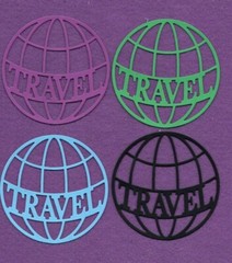TRAVEL # 3 vacation die cuts scrapbook cards