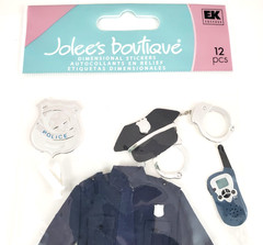 Jolee’s Boutique EK Success Police Officer Dimensional Stickers Scrapbook SPJBLG