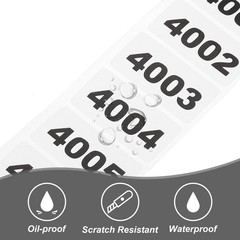 1 Roll Inventory Number Sticker 1.6″x0.8″ 4001-5000 Consecutive Number Sticker