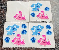 Big Lot of VTG Stickers Sandy Lion & Mrs Grossman – Fuzzy, Shimmery & Character