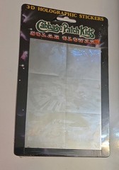 Cabbage Patch Kids Solar Glowers Holographic sticker 76 Vtg pkg has tear see pic