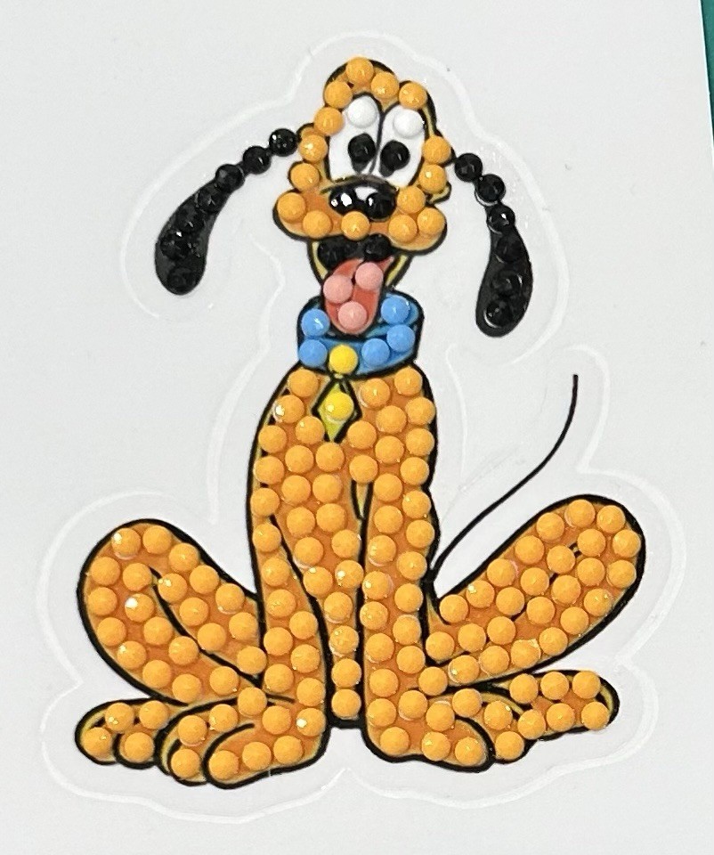 New! Pluto Disney STICKER Diamond Art Decor Scrapbooking Silly Dog