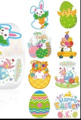 40 PCs ~1×1.2” Happy Easter Stickers Great For Card/Party Decorations 8 Designs