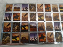 Vtg Cal Farley’s Camp Full Sheet Southwest Theme Stickers Stamp Shaped Stickers
