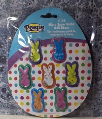 Super Rare 2018 Peeps Snow Globe Style Stickers, 3 Sheets, 21 Stickers, New