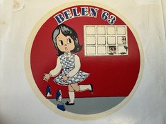 Lot 2 Rare Vintage Waterslide Type STICKER BELEN 63 ? 1963 Unknown Origin