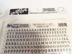 2 PK DURO TYPE Transfer Lettering, Old English + Times Roman Bold, 1/4″ (24 PT.)