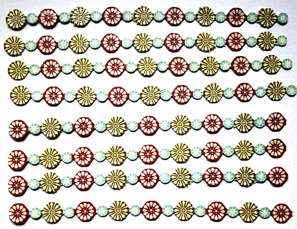 K&Company Snowflake Garland Glitter Stickers 8pc RARE Christmas Scrapbooking New