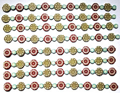 K&Company Snowflake Garland Glitter Stickers 8pc RARE Christmas Scrapbooking New