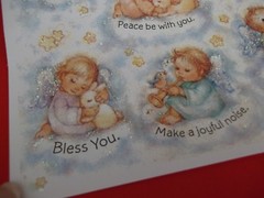 Vtg. Hallmark Mary Hamilton Angel children~Inspirational sayings~2 full sheets