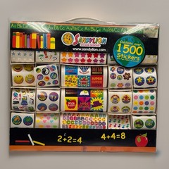VTG SandyLion 1500 Sticker Set Box Rare Metallic Prismatic Teacher Y2K Lot
