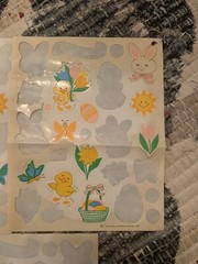 VINTAGE! 1979 Hallmark Happy Easter 36 Stickers Spring Bunny Chicks Flowers Eggs