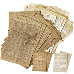 Zonon 114 Pieces 2 Sets Junk Journal Pages Vintage Old Book and Vellum Series
