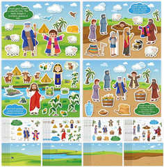 48 Set Summer Camp Sticker Scenes – 4 Different DIY Camping Crafts Kit