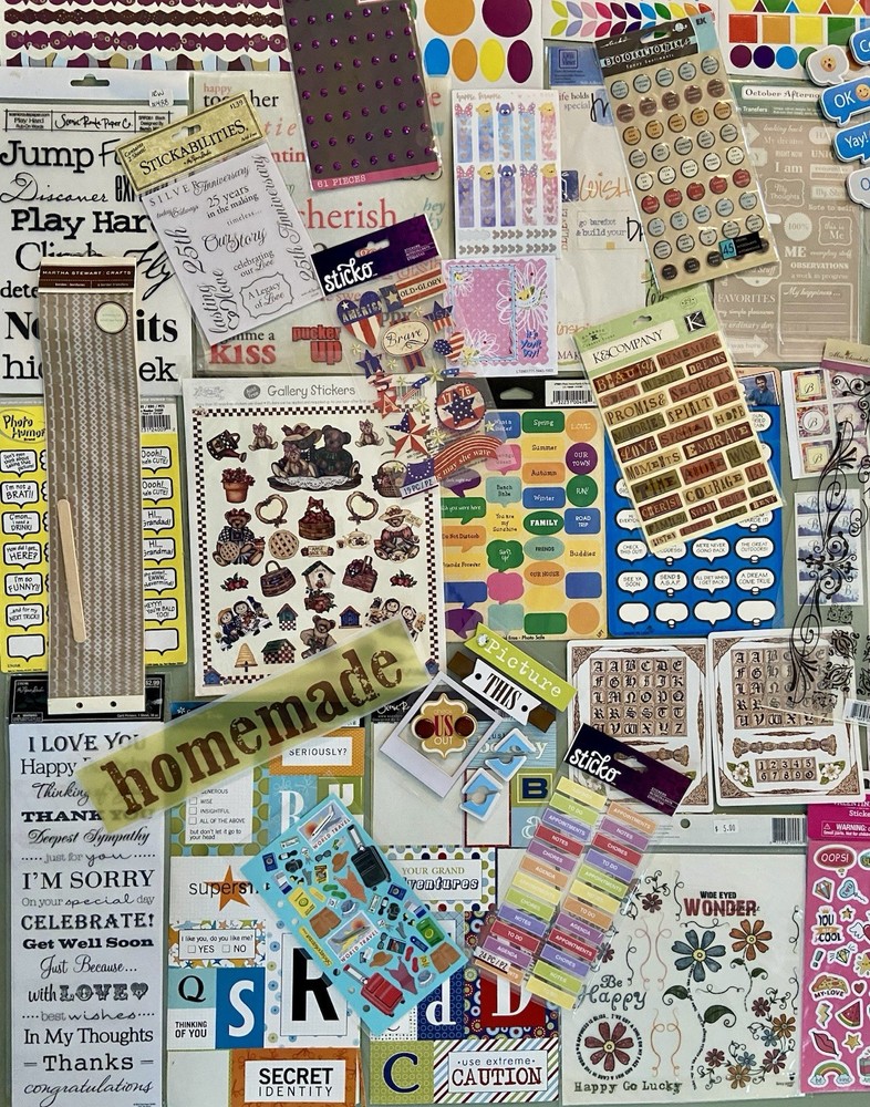 HUGE Lot of Words, Phrases, Etc THOUSANDS of Stickers! Jolee’s, Sticko Etc #4