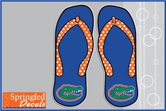 Florida Gators GATOR HEAD FLIP FLOPS Vinyl Decals UF Sticker for Almost Anything