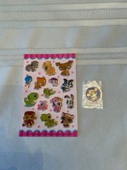 Vintage Littlest Pet Shop stickers puffy and 1 mail in sticker