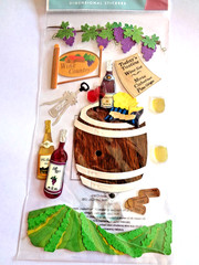 Jolees WINERY STICKERS Layer Detail vintage wine country napa valley tour grape