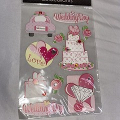Sticker Lot – Wedding Scrapbooking 3D Stickers wedding Day NIB