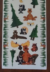 FOREST FRIENDS scrapbooking large sticker sheets, Persnippity Designs, 2 sheets