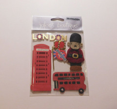 Jolee’s Boutique Brand New Package London Destination Dimentionsal Stickers