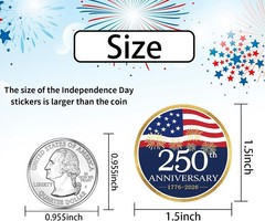 Patriotic 500 PCS 1.5-Inch Stickers for 250th Anniversary Celebrations & Events