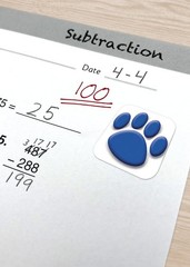 Creative Blue Paw Prints Sticker Set – 120 Durable, Water-Resistant Designs