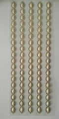 CraftbuddyUS 5 Oval with Pearl Self Adhesive Rhinestone Stripes,Color-CHAMPAGNE